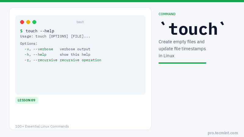 Lesson 10: touch Command