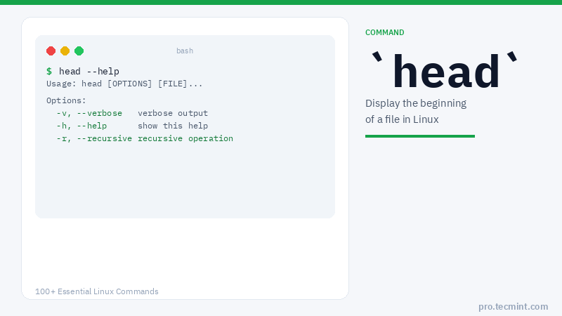 Lesson 24: head Command