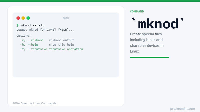 Lesson 51: mknod Command