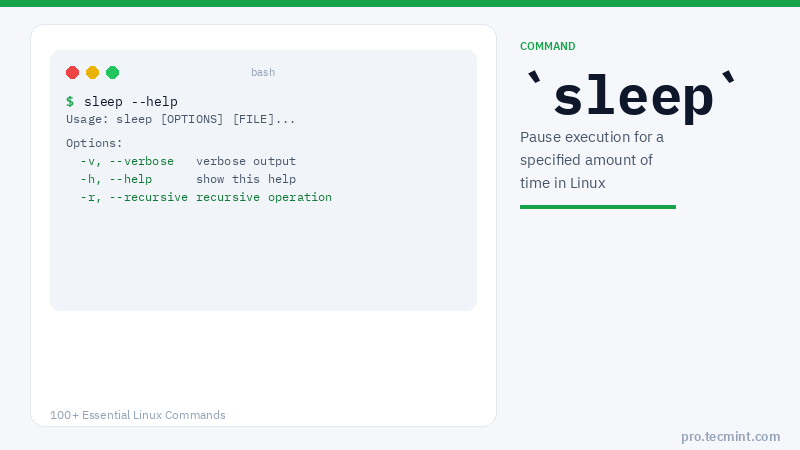 Lesson 41: sleep Command