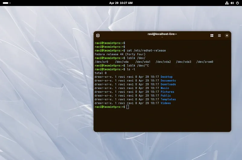 6. Fedora Workstation 44