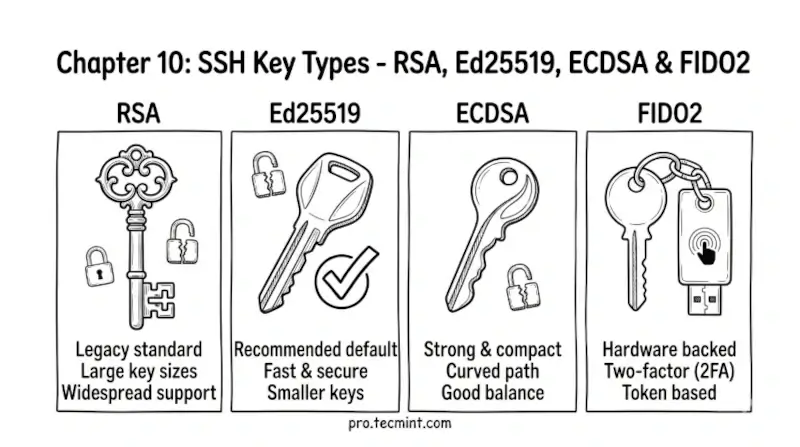 Chapter 10: SSH Key Types - RSA, Ed25519, ECDSA & FIDO2