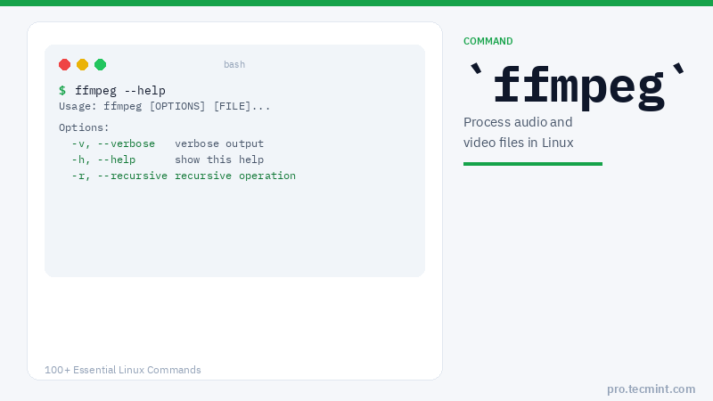 Lesson 100: ffmpeg Command