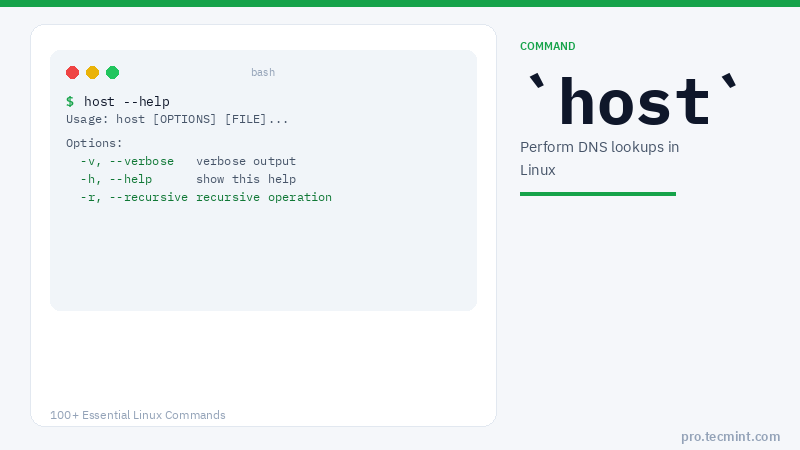Lesson 87: host Command