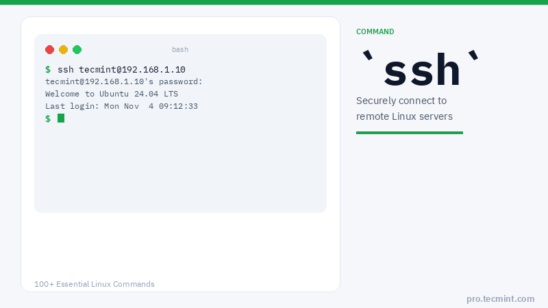 Lesson 92: ssh Command