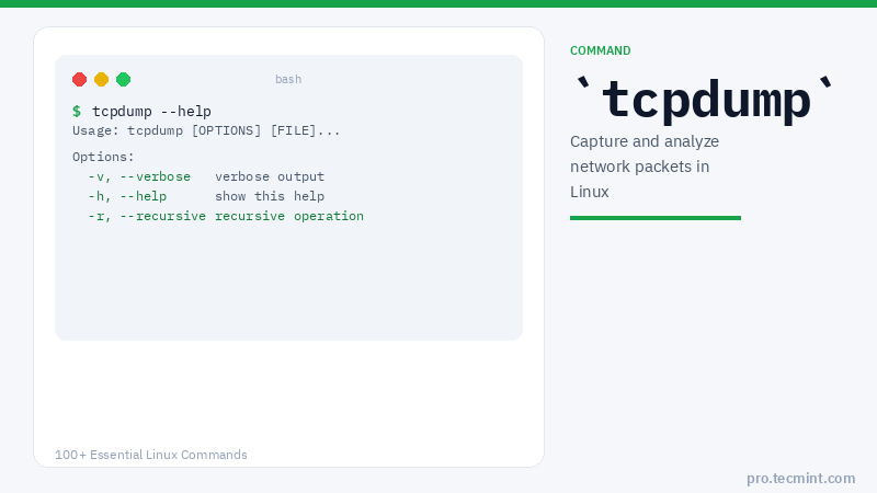 Lesson 91: tcpdump Command