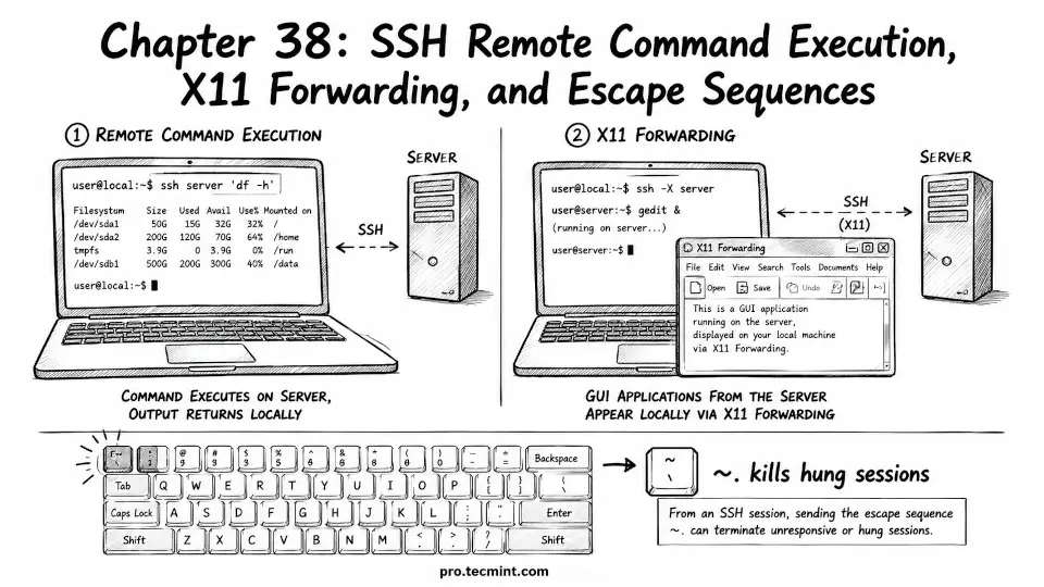 Chapter 38: Run Remote Commands, X11 Forwarding, and Session Recovery
