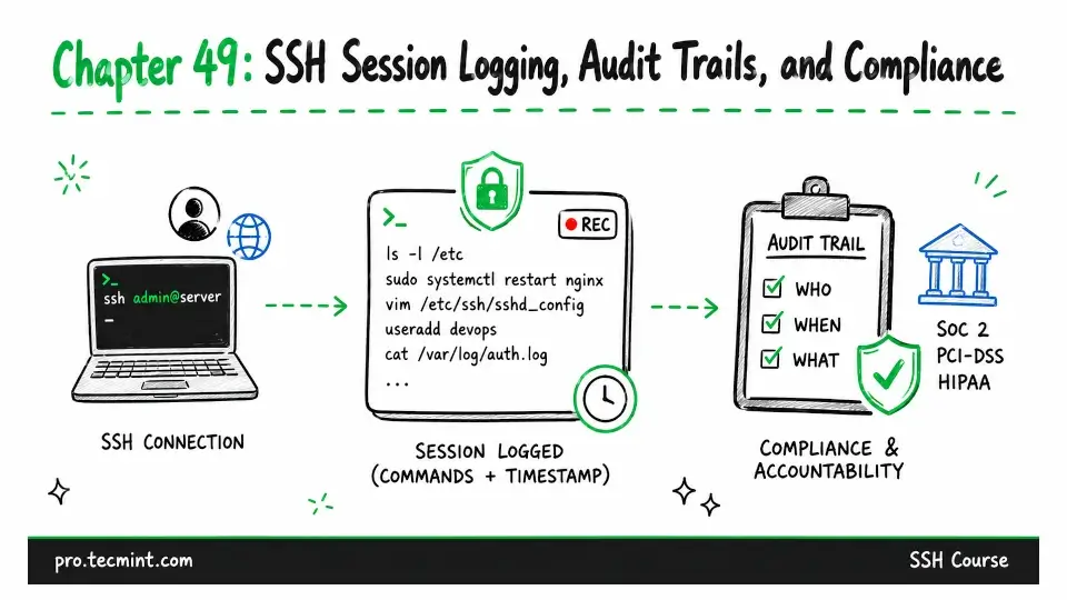Chapter 49: SSH Session Logging, Audit Trails, and Compliance