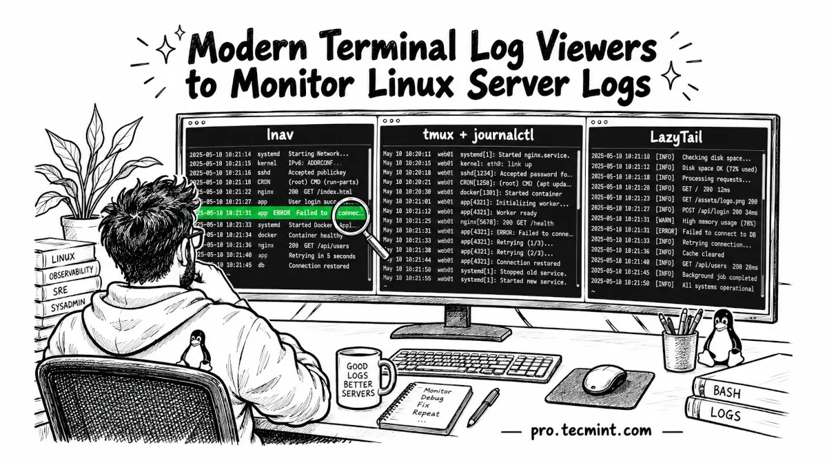 3 Modern Terminal Tools to Monitor Linux Server Logs