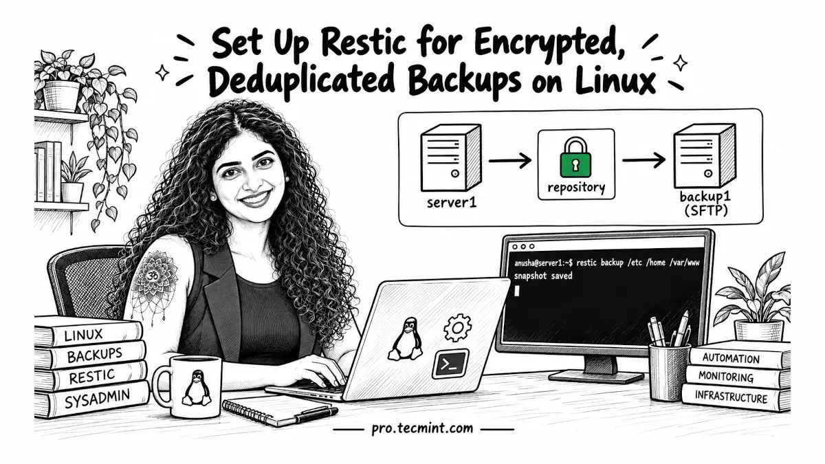 How to Set Up Restic for Encrypted, Deduplicated Backups on Linux