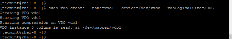How to Create a VDO Volume in RHEL